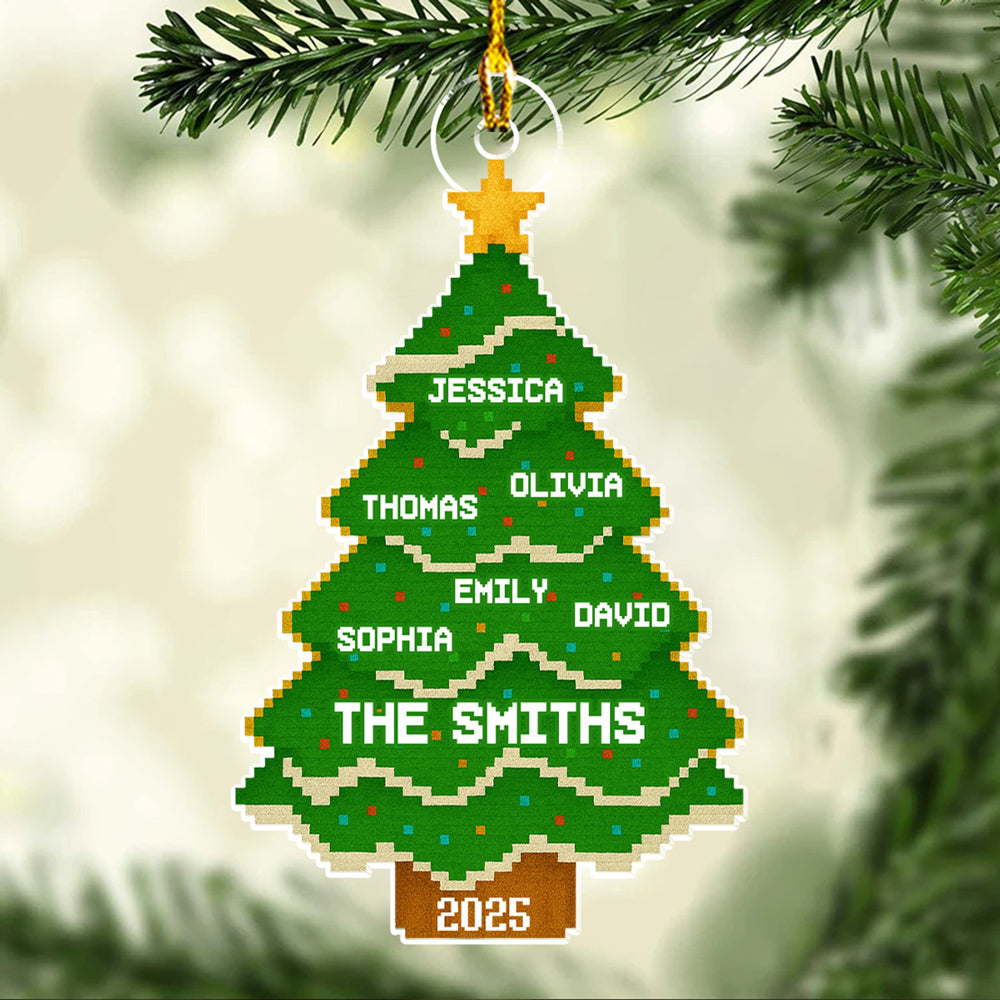 Custom Family Ornament, Christmas Gift for Family Members •  Lovely Family Tree - Personalized Acrylic Ornament