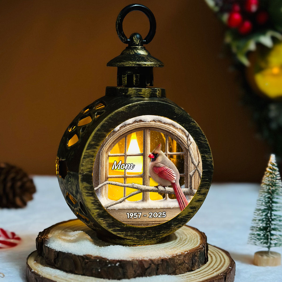 Custom Name Memorial Christmas Night Light, Remembrance Gifts • We Are Always With You - Personalized Christmas Lantern