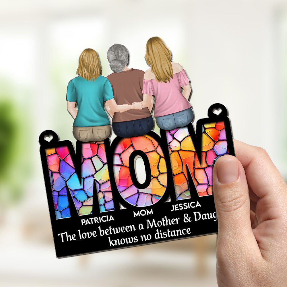 Custom Hanging Decor for Mom Daughter, Mother's Day Birthday Gifts • Mother And Daughter Forever - Personalized Suncatcher