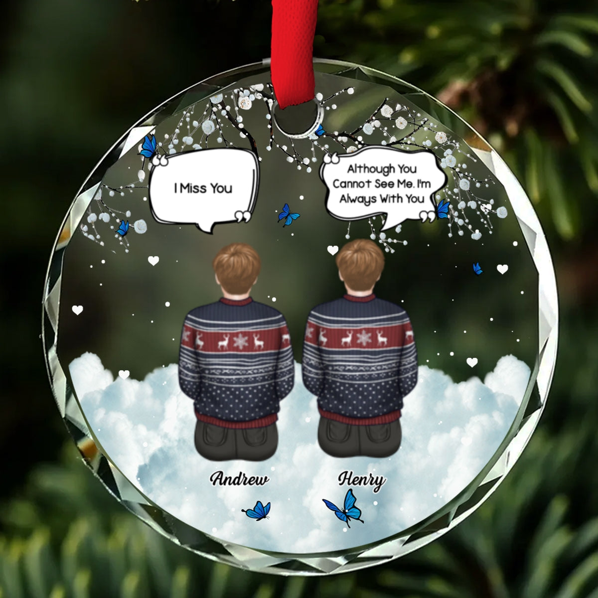 Custom Family Ornament, Christmas Gift for Family Members •  They Still Talk About You - Personalized Glass Ornament