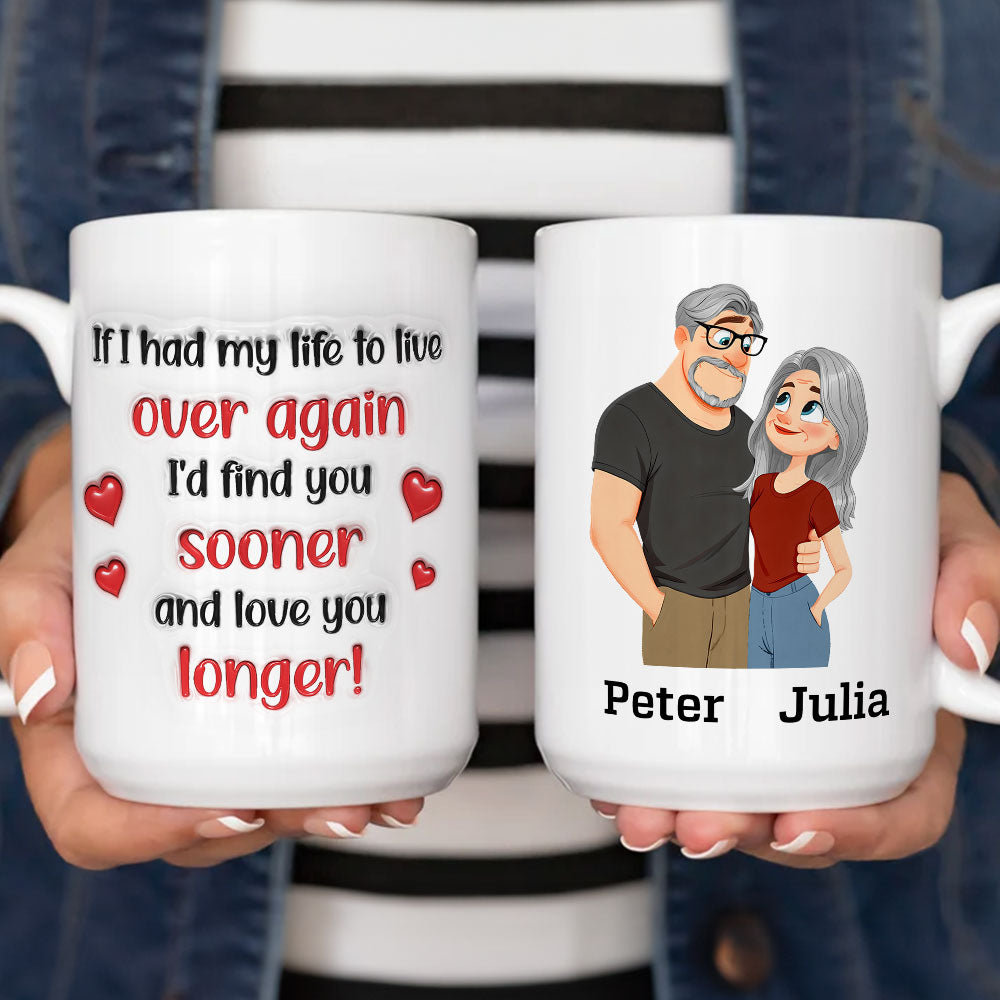 Custom Anniversary Keepsake Gifts For Couple • Love You More - Personalized 3D Inflated Effect Mug