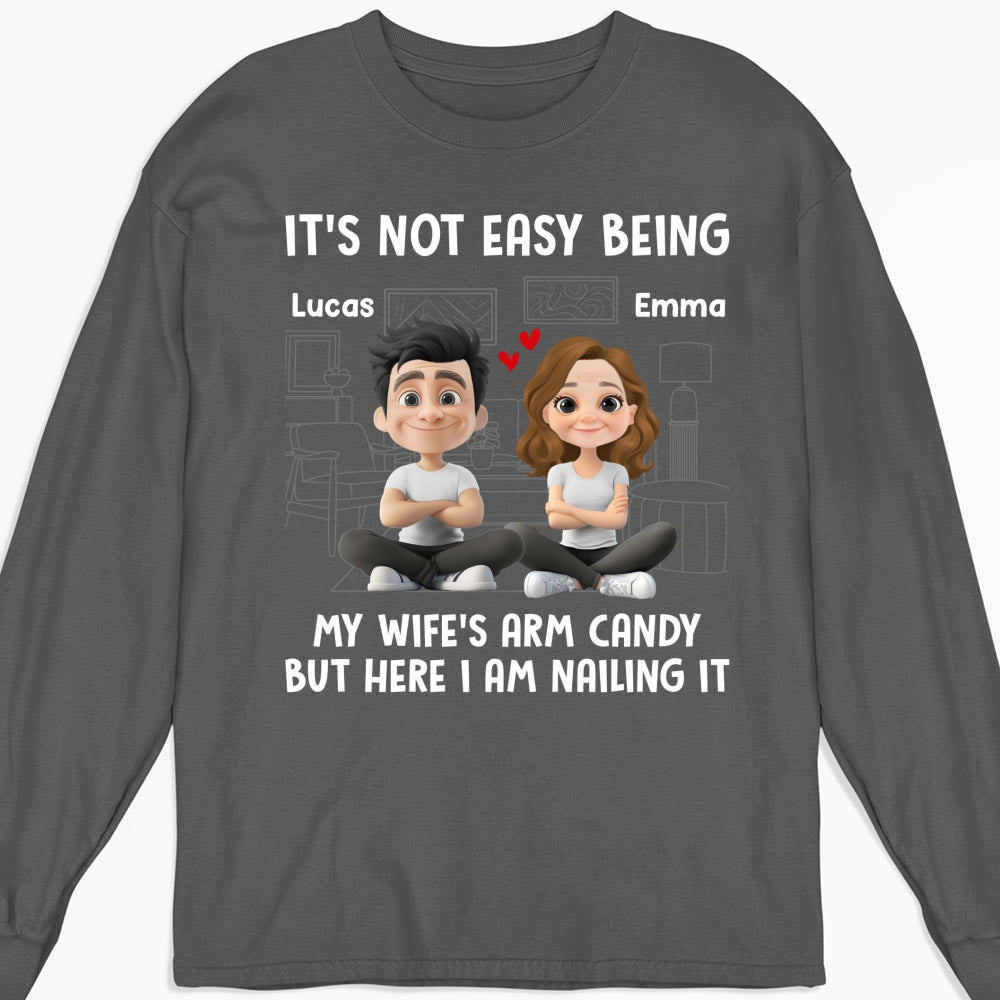 Custom Christmas Anniversary Keepsake Gifts For Husband • Wife Arm Candy - Personalized Shirt