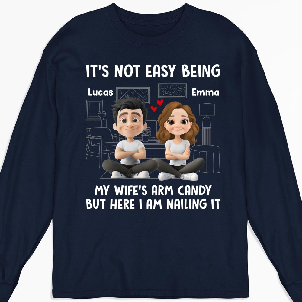 Custom Christmas Anniversary Keepsake Gifts For Husband • Wife Arm Candy - Personalized Shirt