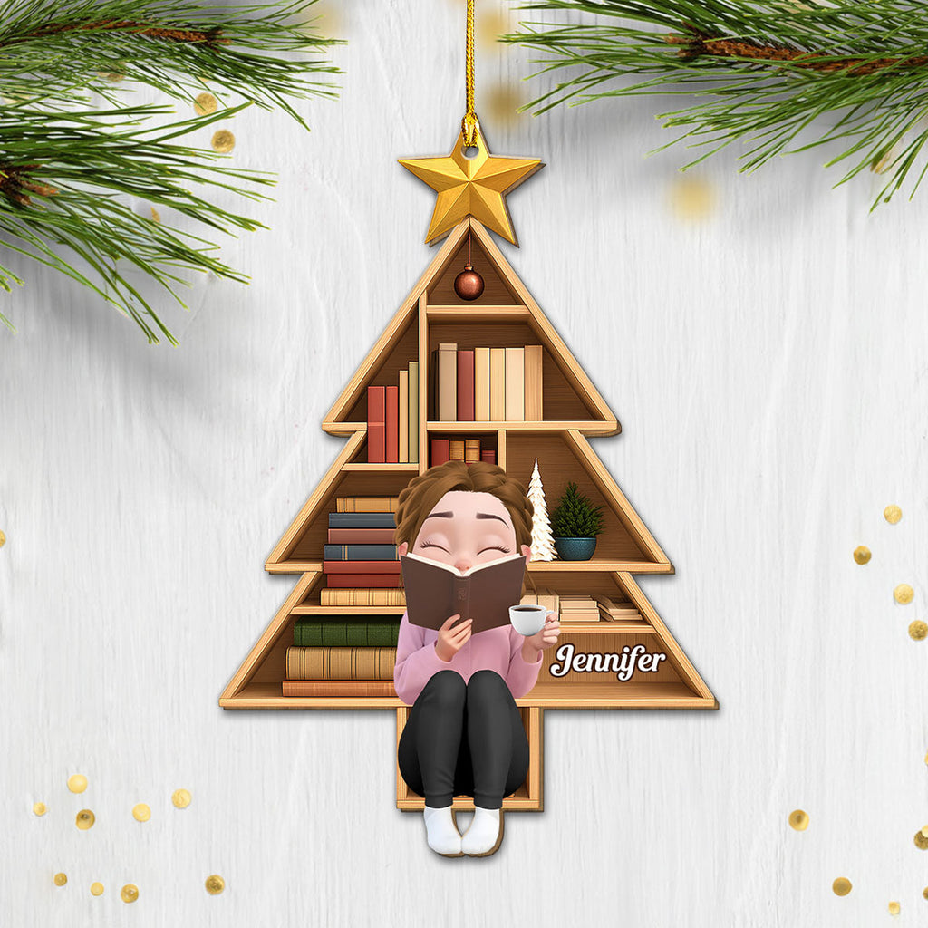 Custom Keepsake Christmas Ornament •  Stories Keep The Heart Warm - Personalized Wood Ornament