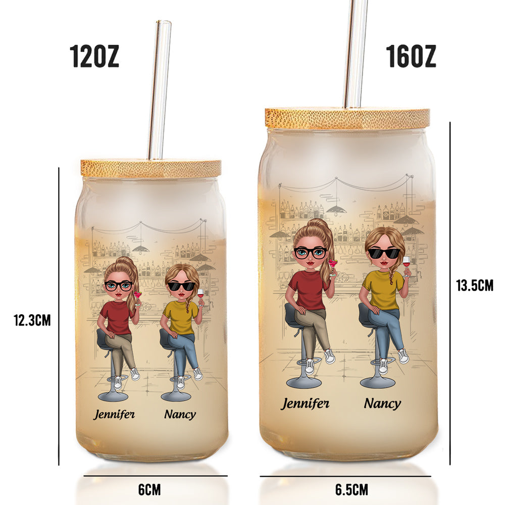 Bestie Check - Personalized Glass Can