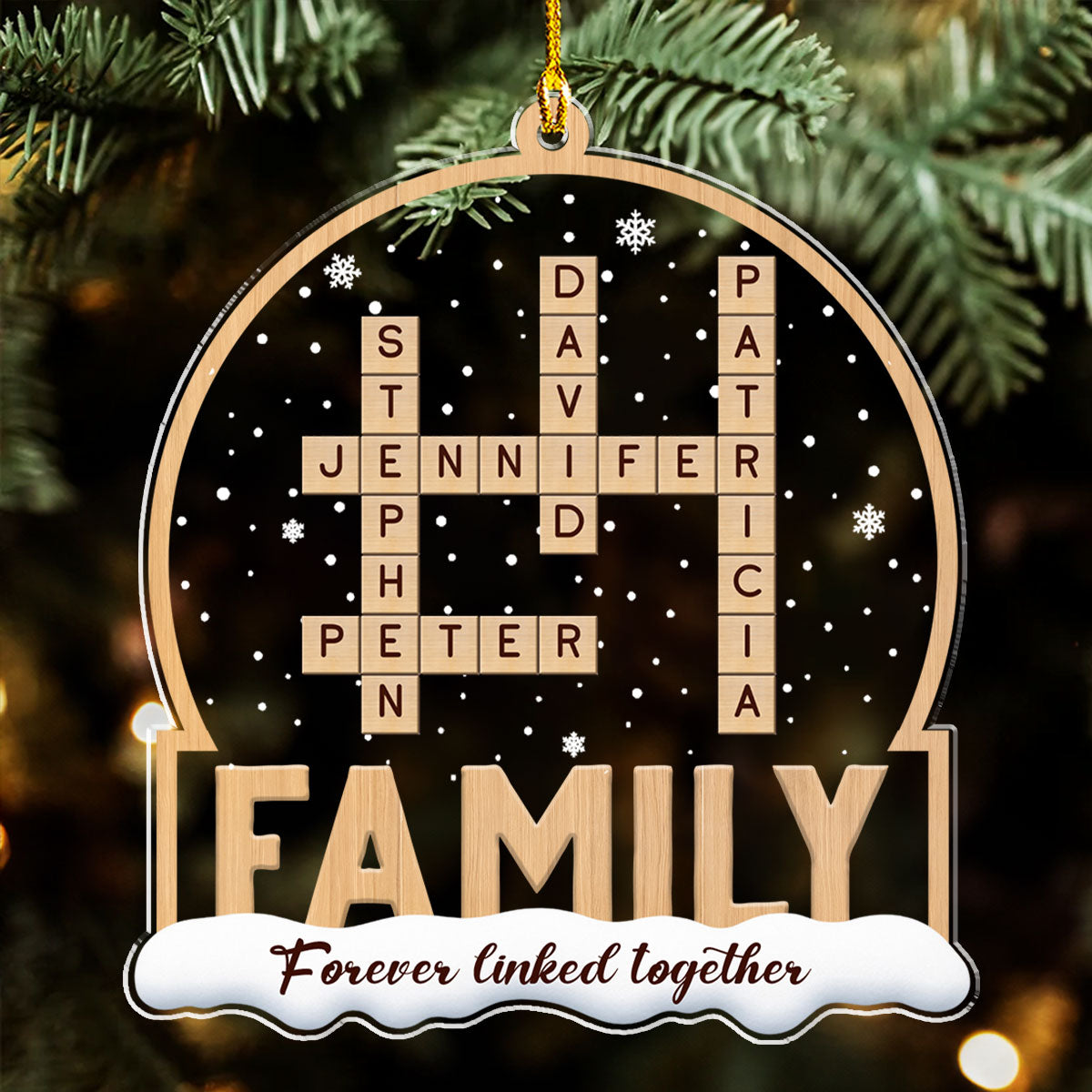 Custom Family Ornament, Christmas Gift for Family Members •  Together We Are Home - Personalized Acrylic Ornament