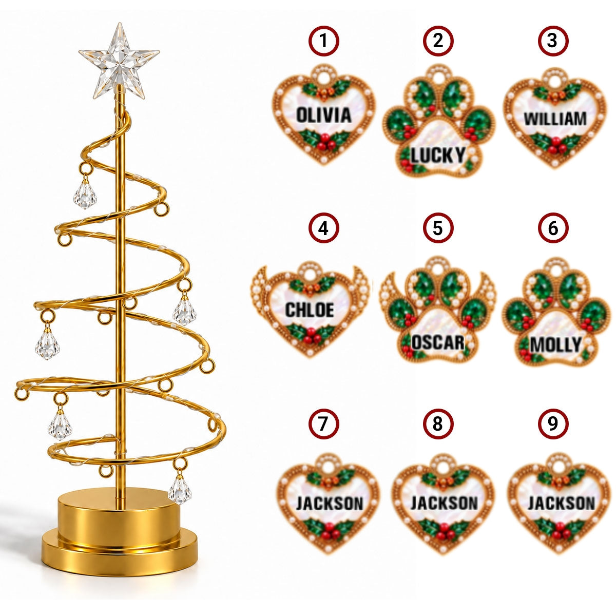 Emerald Memory Tree - Personalized LED Tree Lights