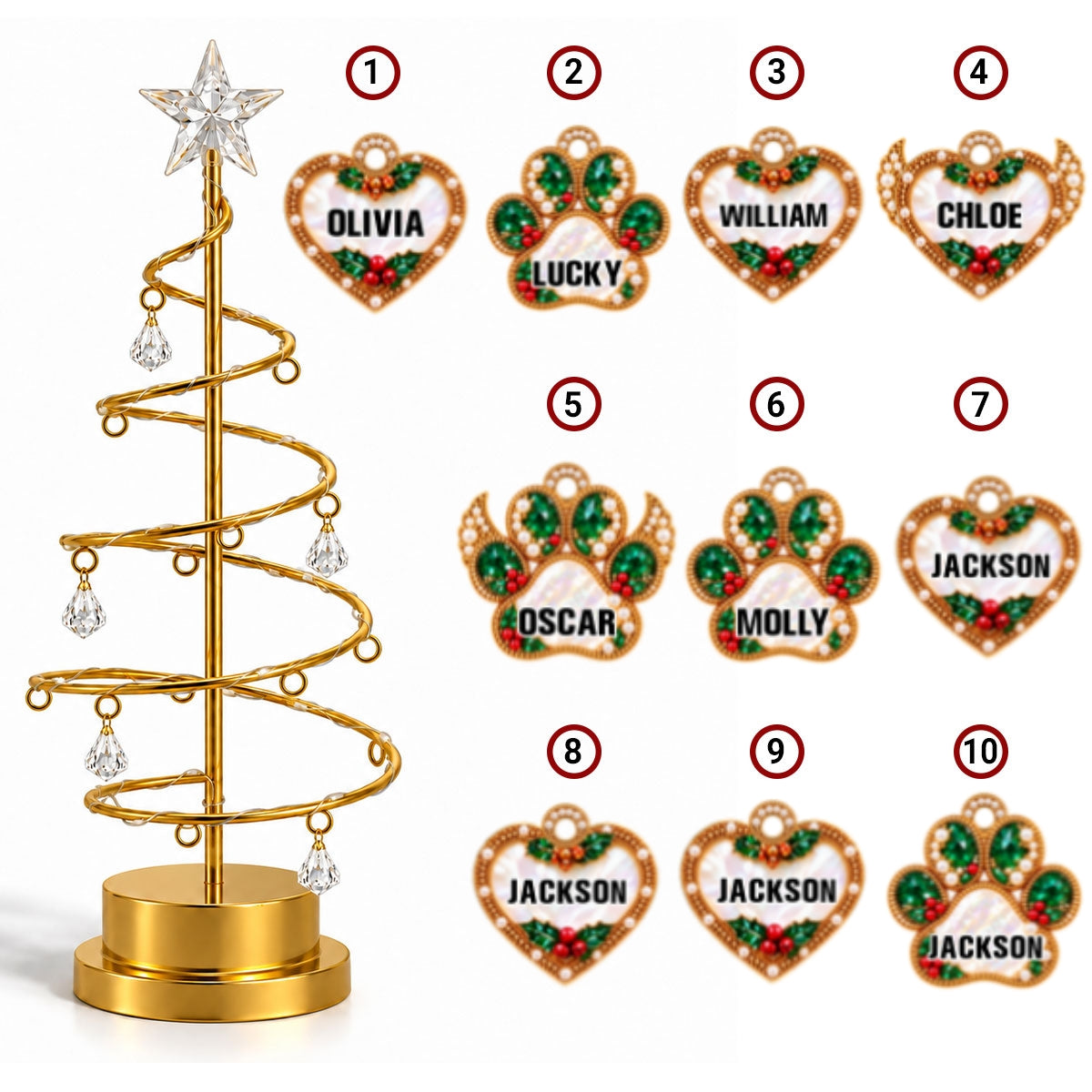 Emerald Memory Tree - Personalized LED Tree Lights