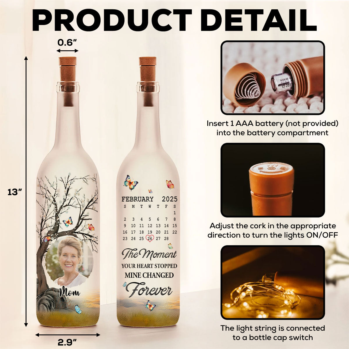Mine Changed Forever - Personalized Bottle Lamp