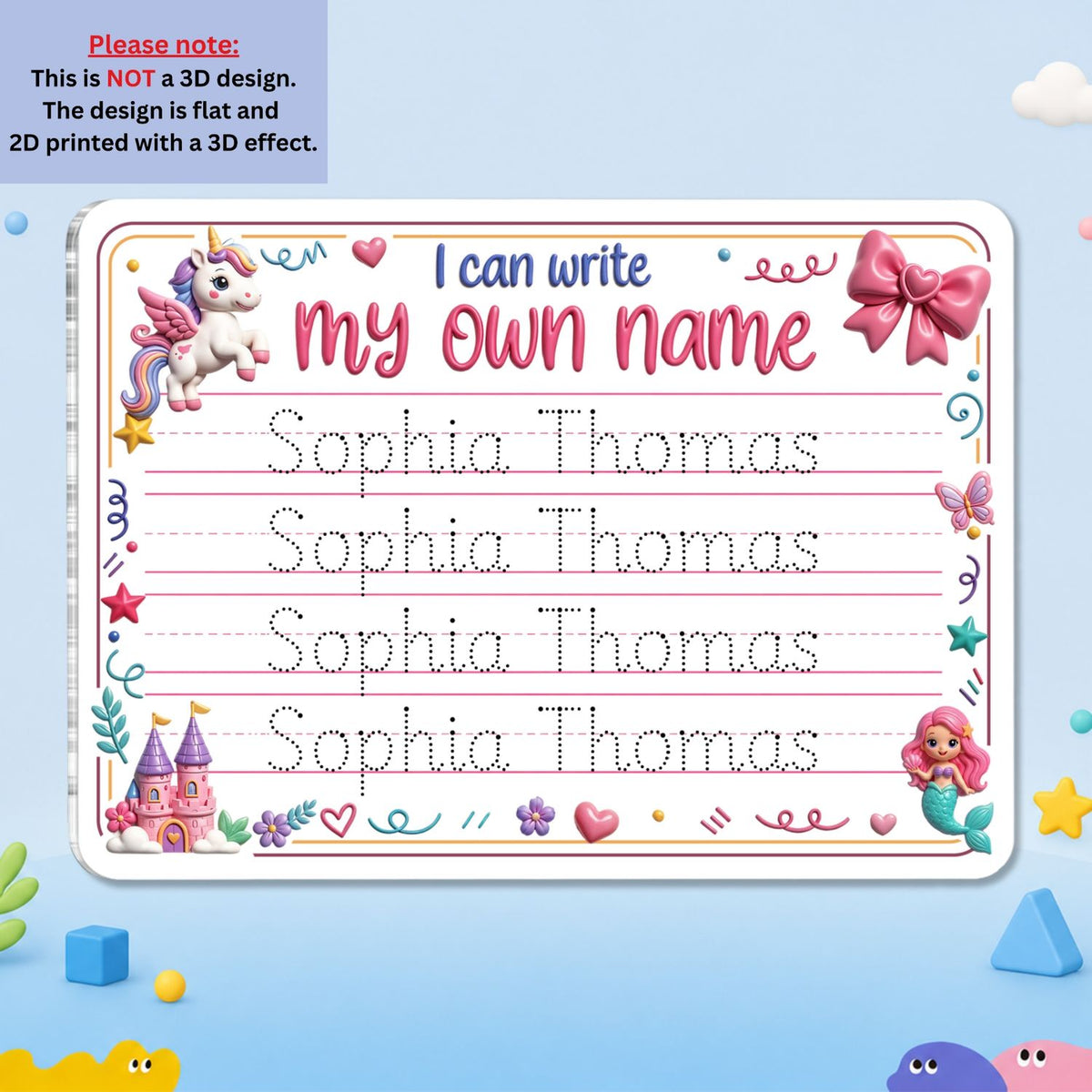 Write Name - Personalized Acrylic Tracing Board