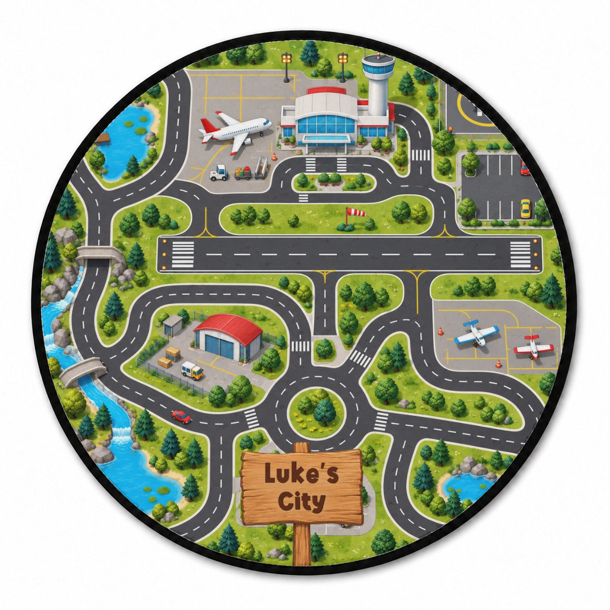Car Racing Game - Personalized Quilted Mat