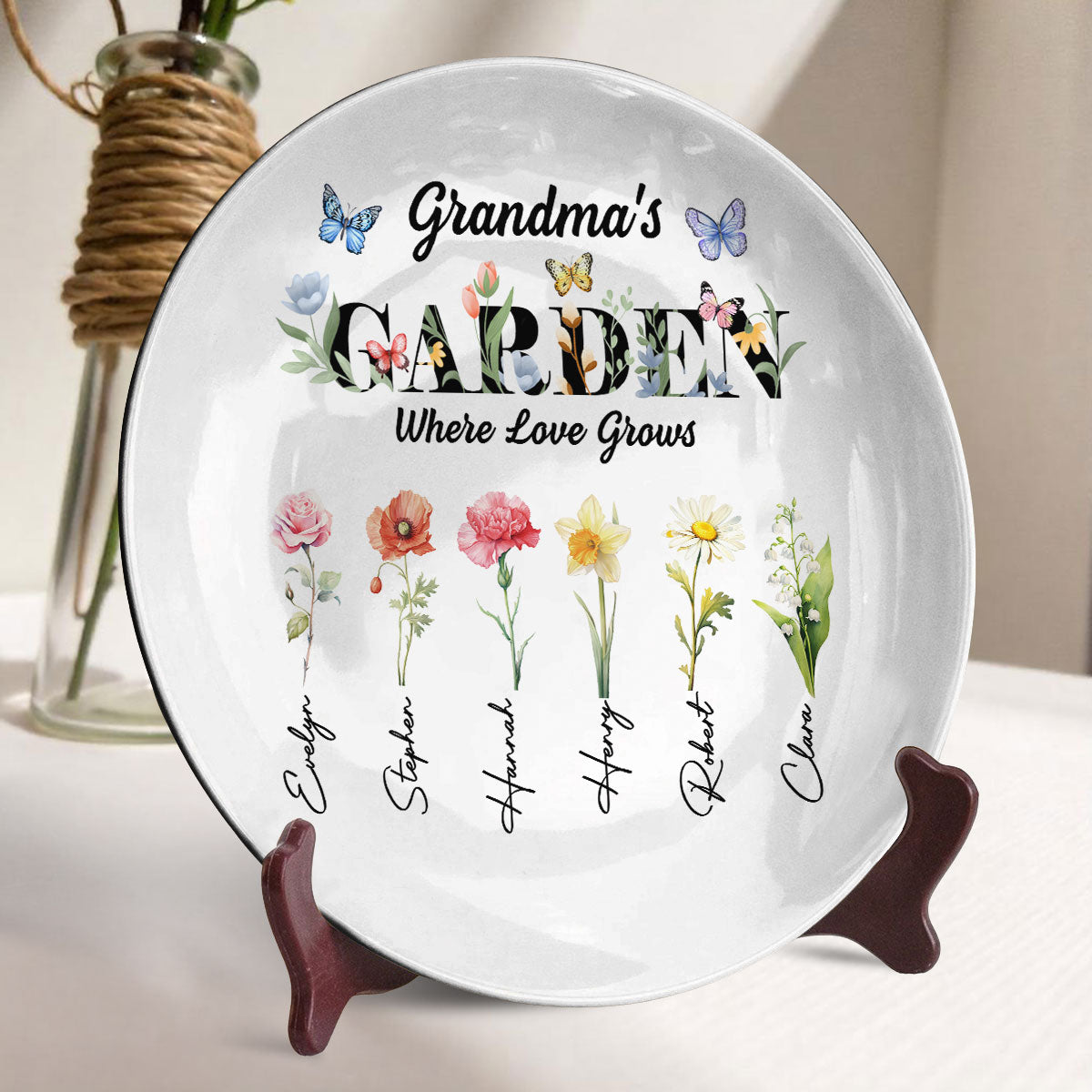 Where Love Grows - Personalized Plate