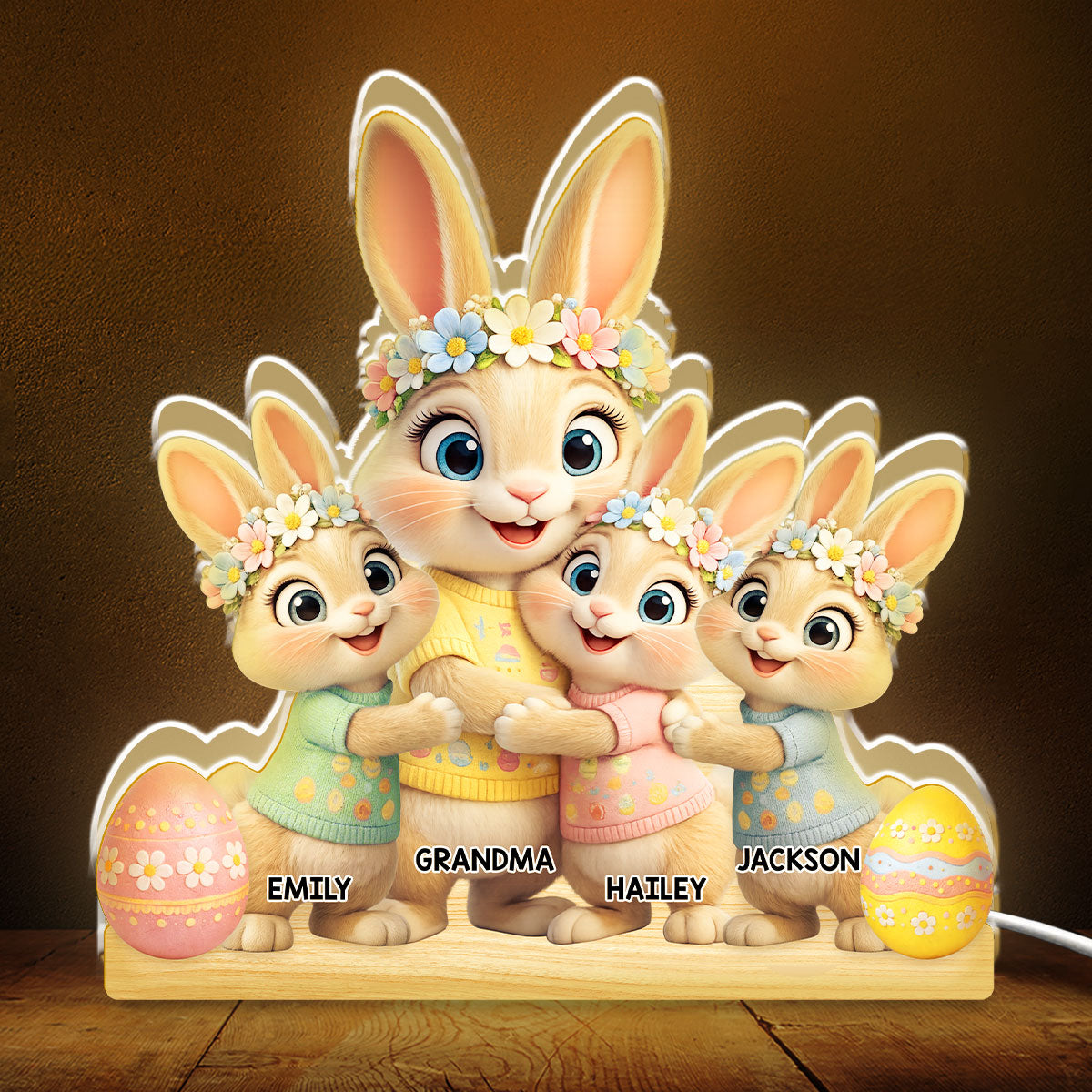 Little Bunny Easter Grandma - Personalized Light Box