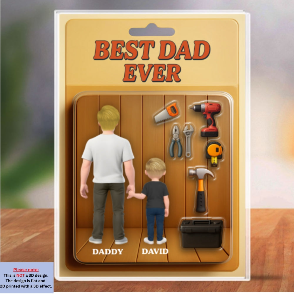 Custom Father's Day Decor, Gift for Dad & Grandpa • We Caught The Best Dad - Personalized Acrylic Plaque