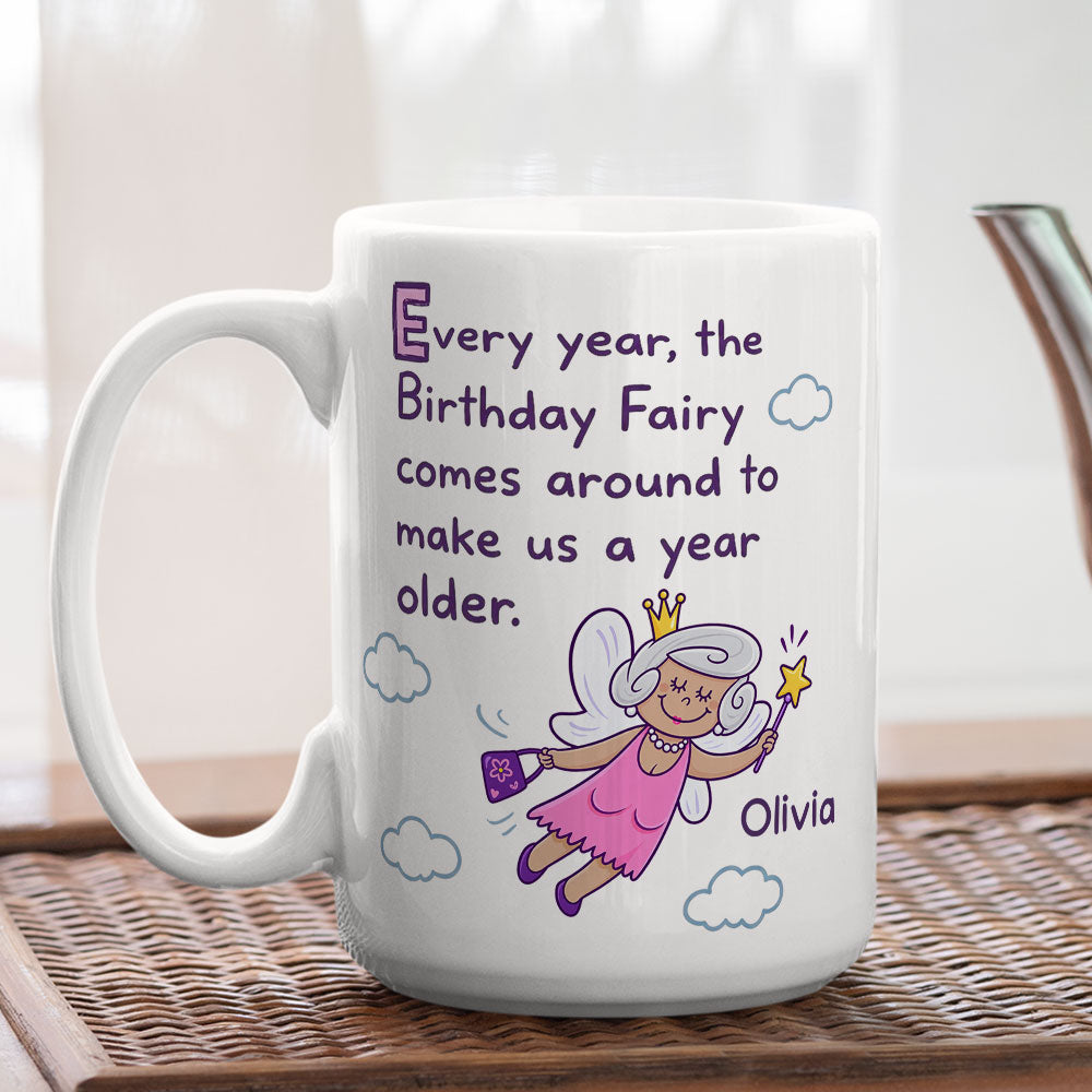 Custom Best Friend, Christmas & Birthday Friendship Keepsake Gift • Birthday Fairy - Personalized Coffee Mug