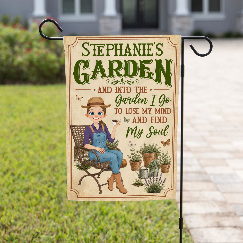 Planting Girl - Personalized Flag