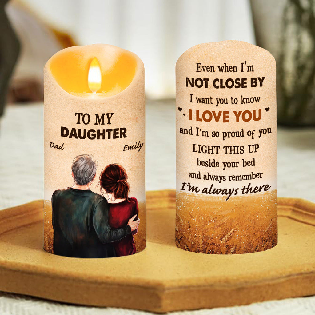 To My Daughter Love Dad - Personalized LED Candle