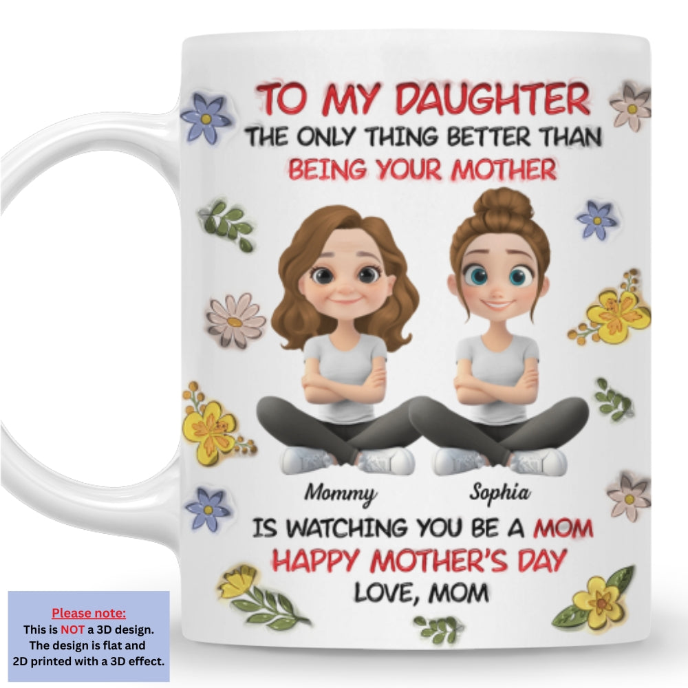 Custom Mother's Day Gift for Daughter • To My Daughter With Love - Personalized 3D Inflated Effect Mug
