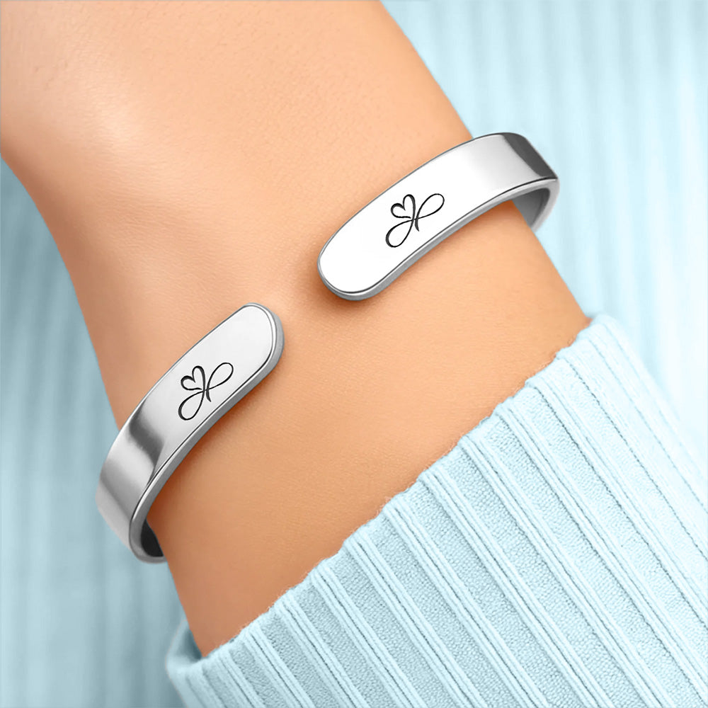 Wherever You Go - Personalized Bracelet Cuff