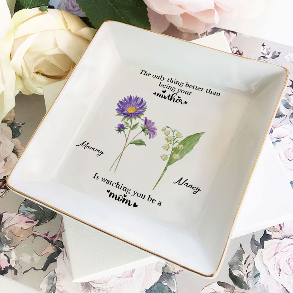 Custom Bestie Trinket Dish, Birthday Christmas Gift For Best Friend • You Are The Best Thing - Personalized Jewelry Dish