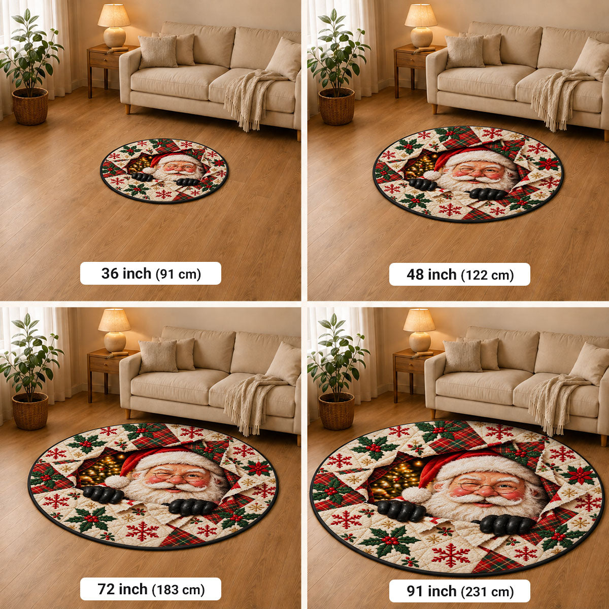 Surprise And Merry Christmas - Personalized Quilted Mat
