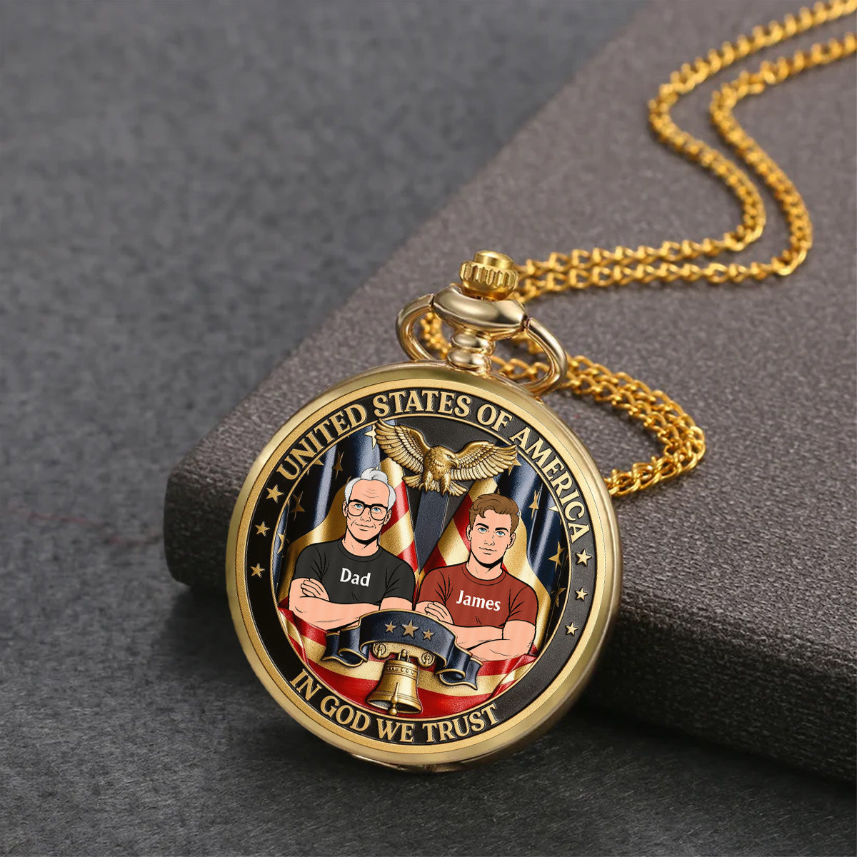In God We Trust - Personalized Print Pocket Watch