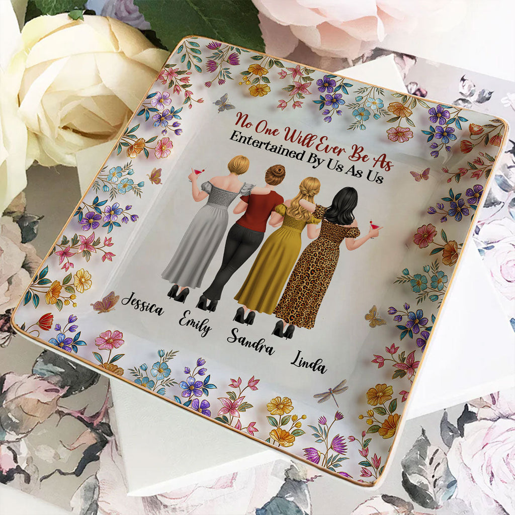 Custom Bestie Trinket Dish, Birthday Christmas Gift For Best Friend • Funny Besties - Personalized Jewelry Dish