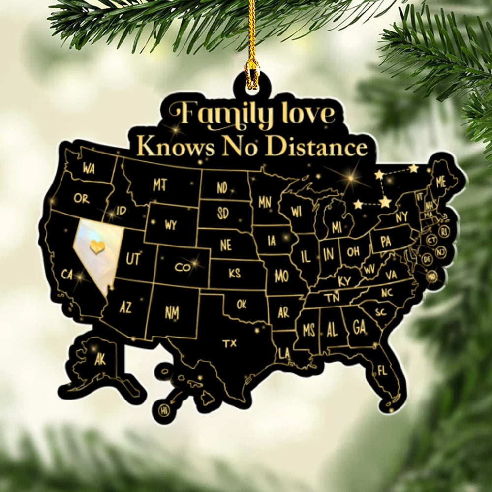 Custom Family Ornament, Christmas Gift for Family Members •  When Family Is Forever - Personalized Acrylic Ornament
