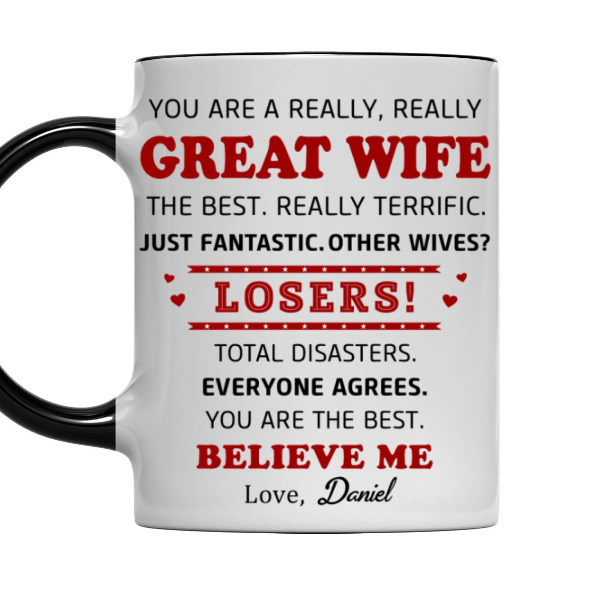 Custom Anniversary Keepsake Gifts For Couple • Great Wife - Personalized Accent Mug