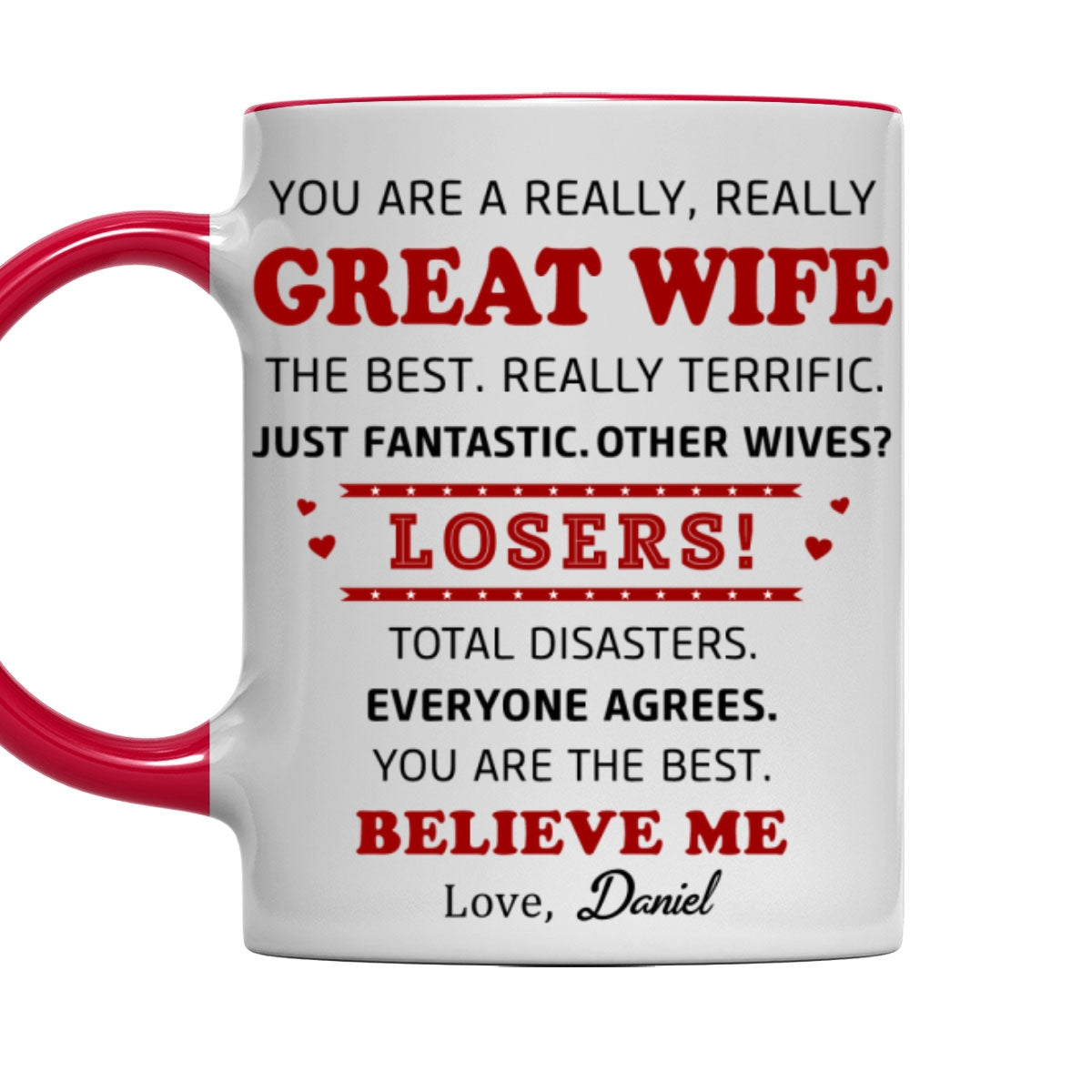 Custom Anniversary Keepsake Gifts For Couple • Great Wife - Personalized Accent Mug