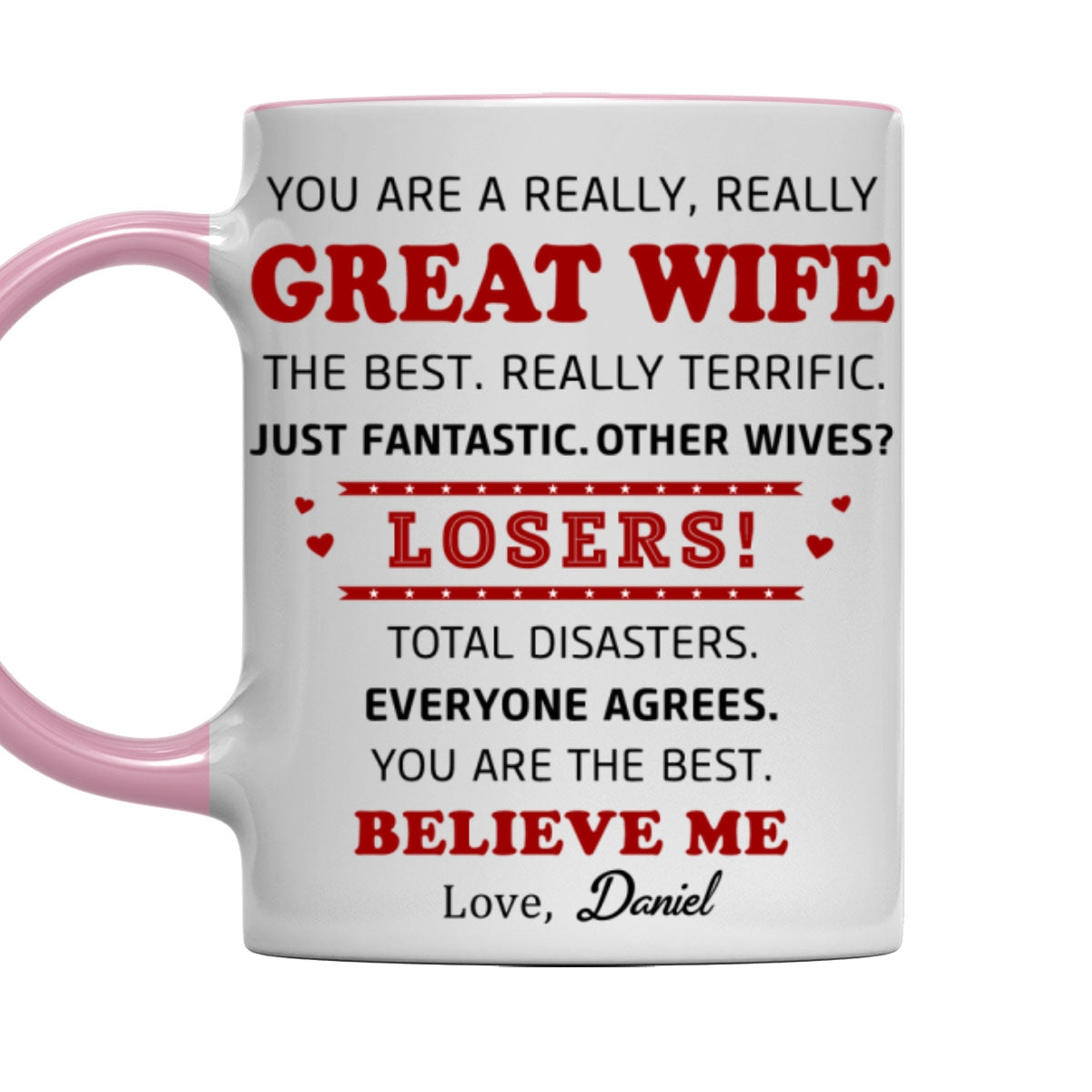 Custom Anniversary Keepsake Gifts For Couple • Great Wife - Personalized Accent Mug