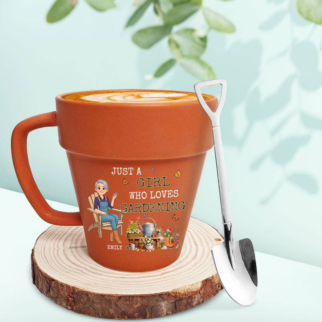 Custom Christmas & Birthday Keepsake Gift • Gardening Lover - Personalized Plant Pot Mug