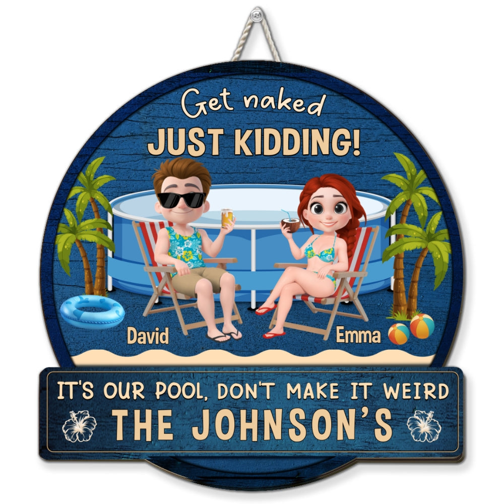 Custom Home & Wall Decor, Birthday & Christmas Gift • Naked Jokes Only Jokes Here - Personalized Wood Sign
