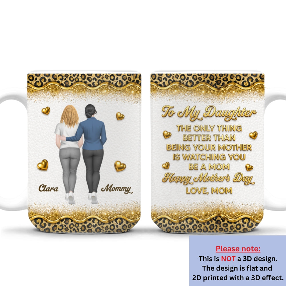 Custom Mother's Day Gift for Daughter • From My Heart To Yours - Personalized 3D Effect Mug