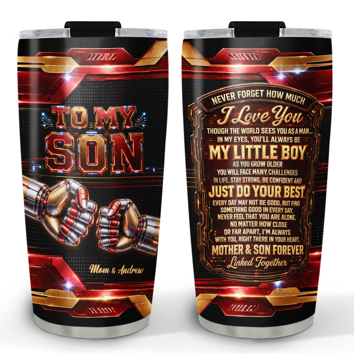 Custom Christmas Birthday Gifts For Children • Through Every Challenge In Life - Personalized 3D Effect Tumbler