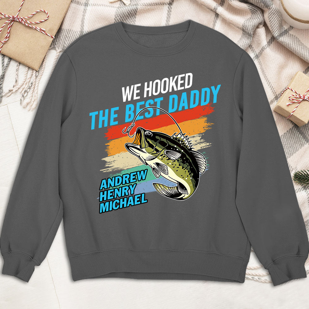 Custom Father's Day, Special Gift for Dad & Grandpa • We Hooked The Best Daddy - Personalized Shirt