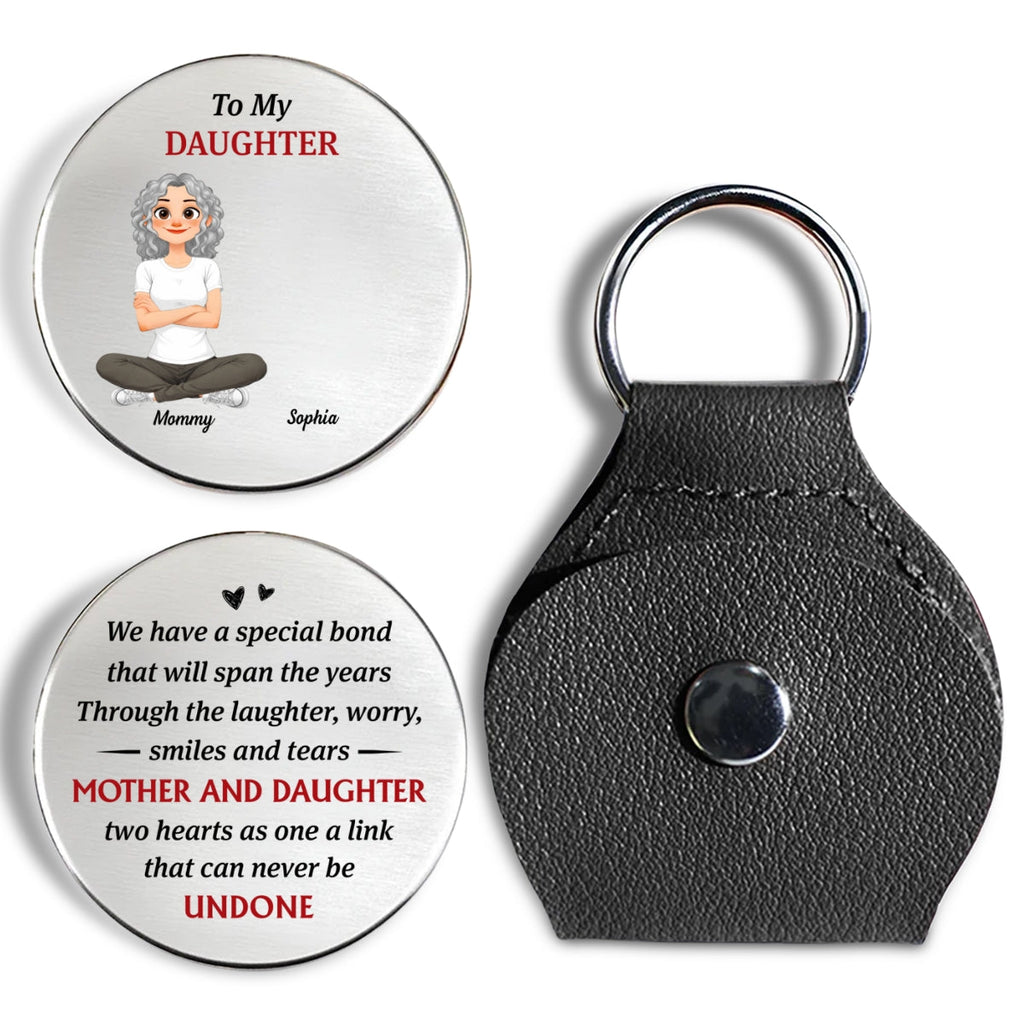 Custom Son Coin Keychain, Father's Day Birthday Gifts • Can Never Be Undone - Personalized Pocket Hug