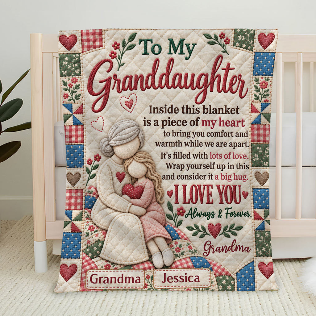 Hugs Warmth And Love - Personalized Fleece Blanket