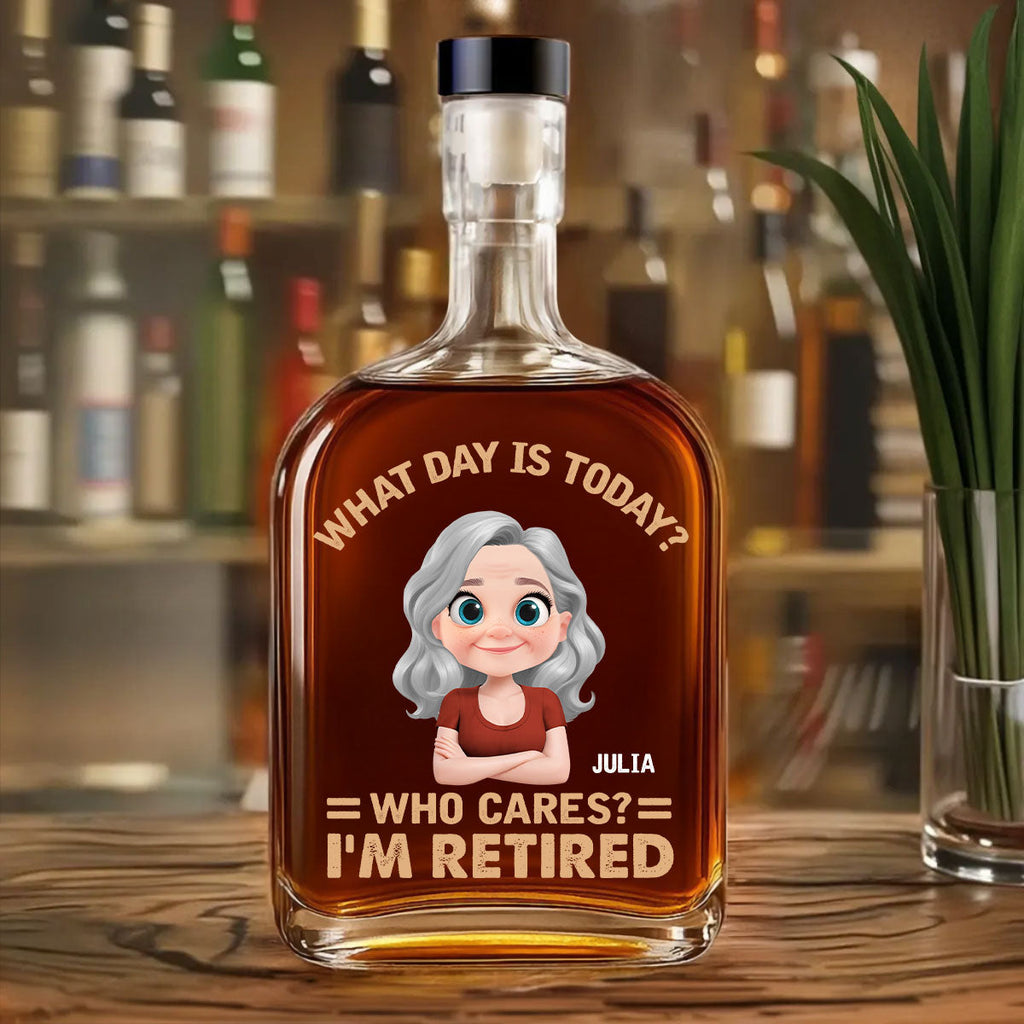 What Day Is Today Who Cares - Personalized Spirits Decanter