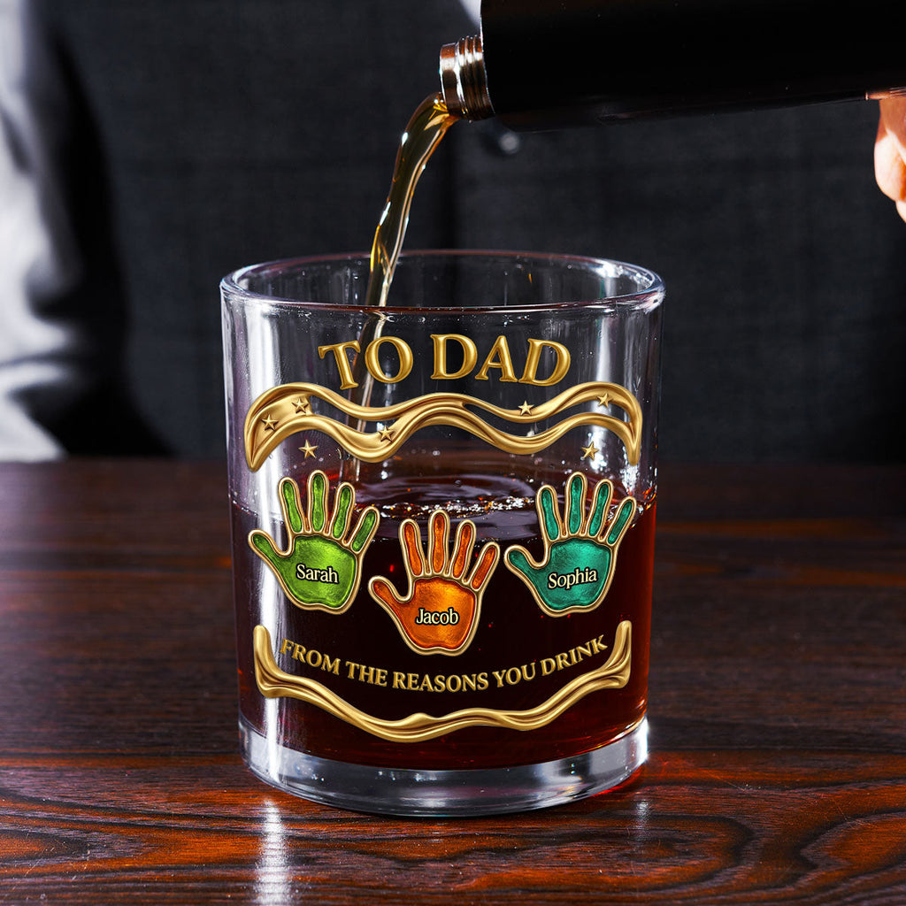 Custom Father's Day Birthday Gifts for Husband • To Papa Whiskey - Personalized Whiskey Glass