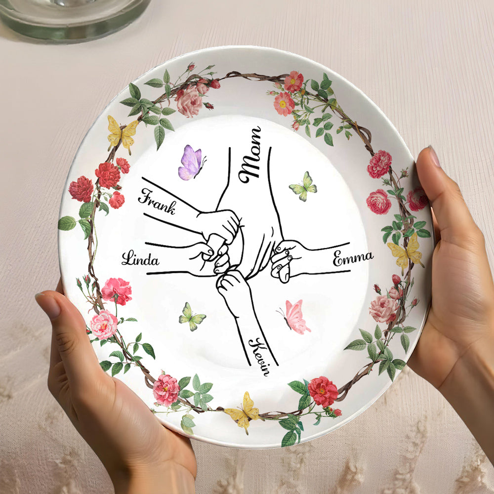 You Hold My Hand And My Heart - Personalized Plate