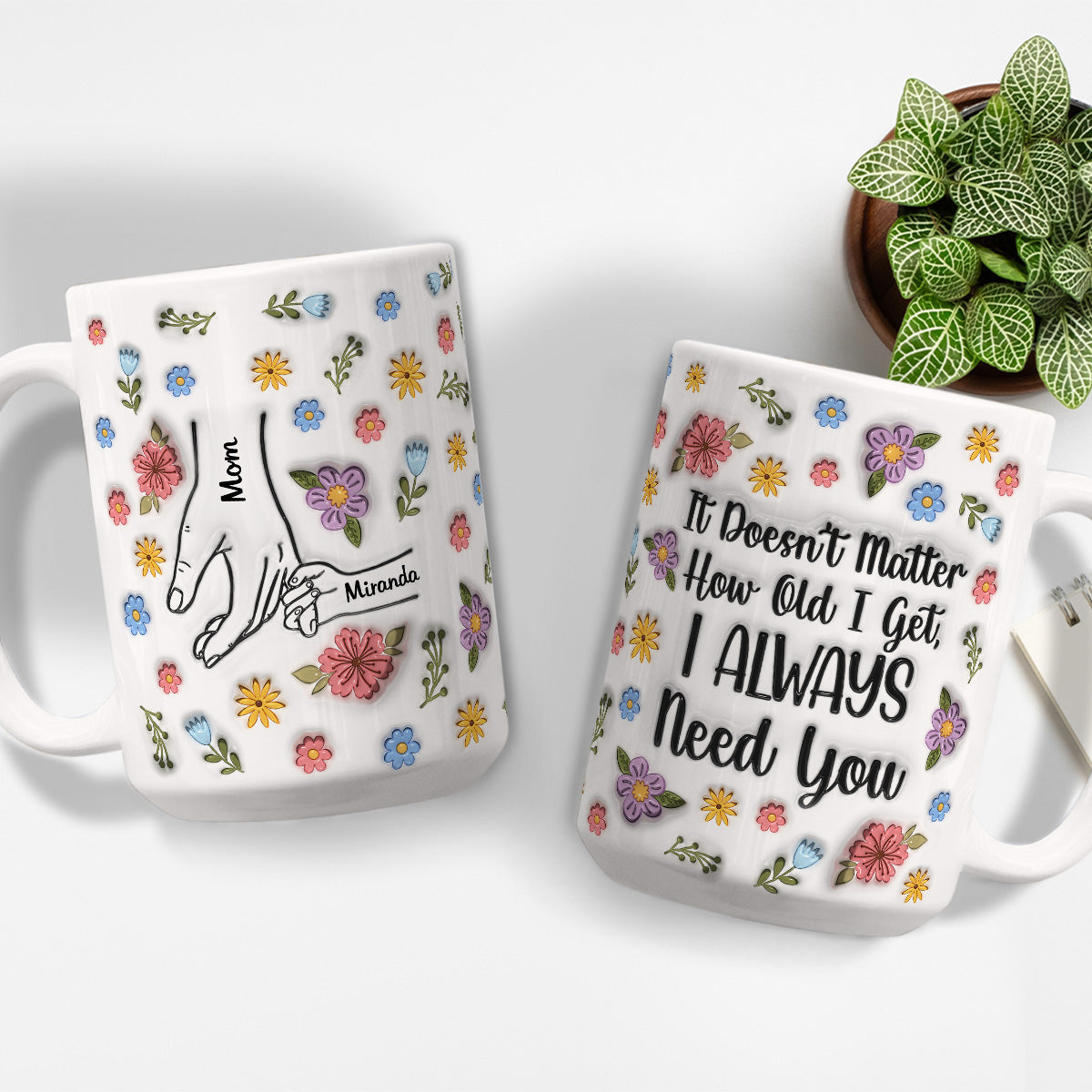 Custom Christmas & Birthday Gift for Mom • I Always Need You Version 2 - Personalized 3D Inflated Effect Coffee Mug