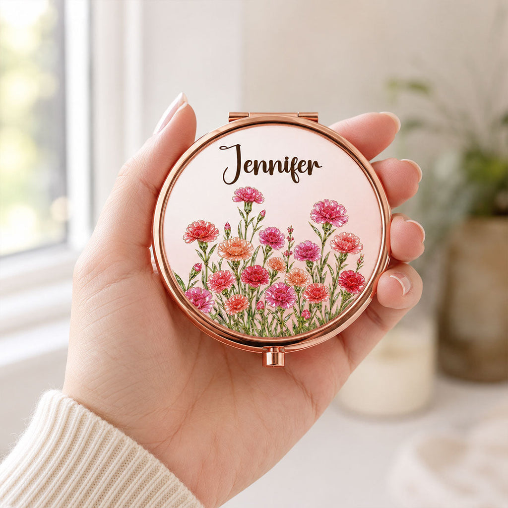 Flowers Made For Her Story - Personalized Compact Mirror