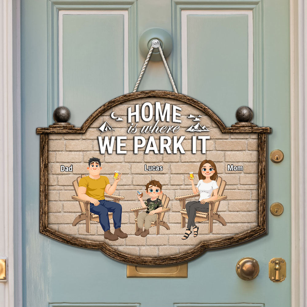 Custom Family Campground Sign, Campsite Outdoor Wall Decor • Life On The Road Together - Personalized Wood Sign