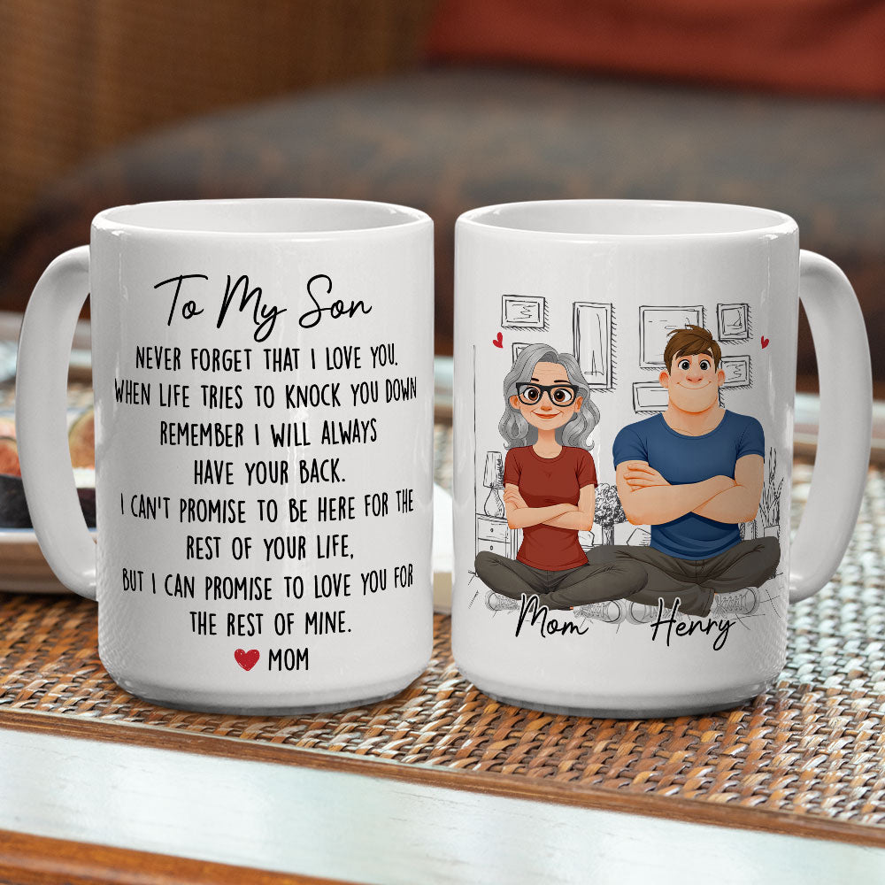Custom Christmas & Birthday Gift for Son • Never Forget That I Love You - Personalized Coffee Mug