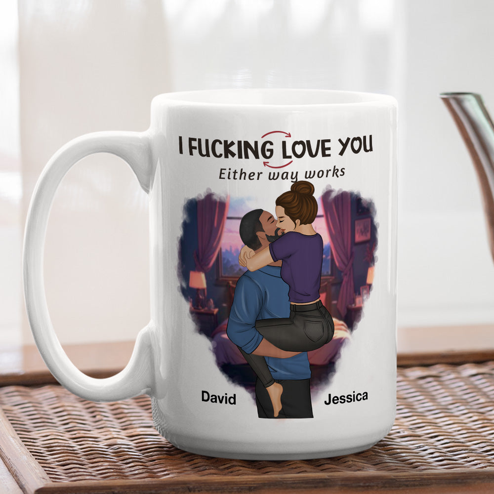 Custom Anniversary Keepsake Gifts For Couple • Love You In 2 Ways - Personalized Coffee Mug
