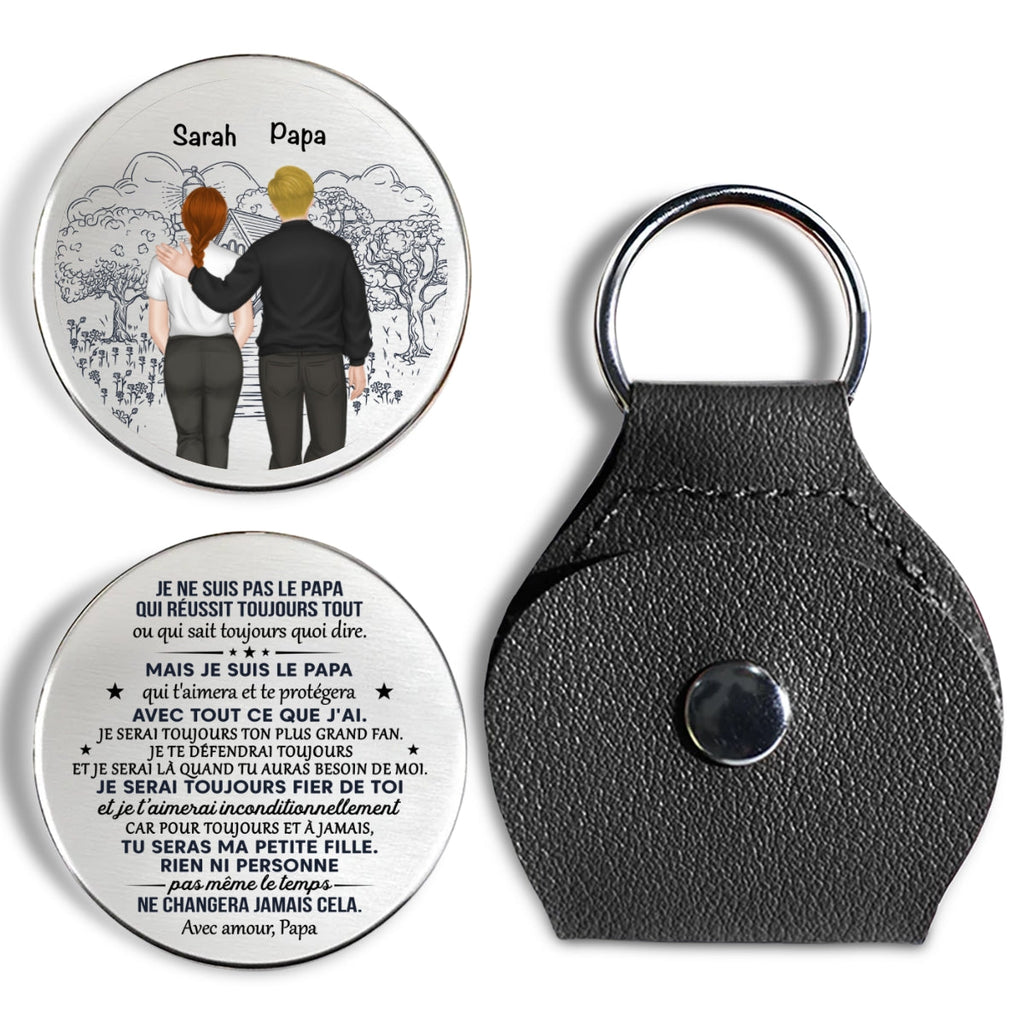 Custom Coin Keychain for Daughter Mom, Mother's Day Birthday Gifts • Je serai toujours ton plus grand fan - Petit Câlin de Poche Personnalisé