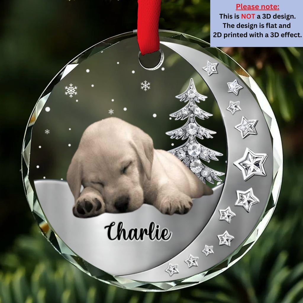Custom Photo Keepsake Christmas Ornament • Beside You Photo - Personalized 3D Effect Glass Ornament