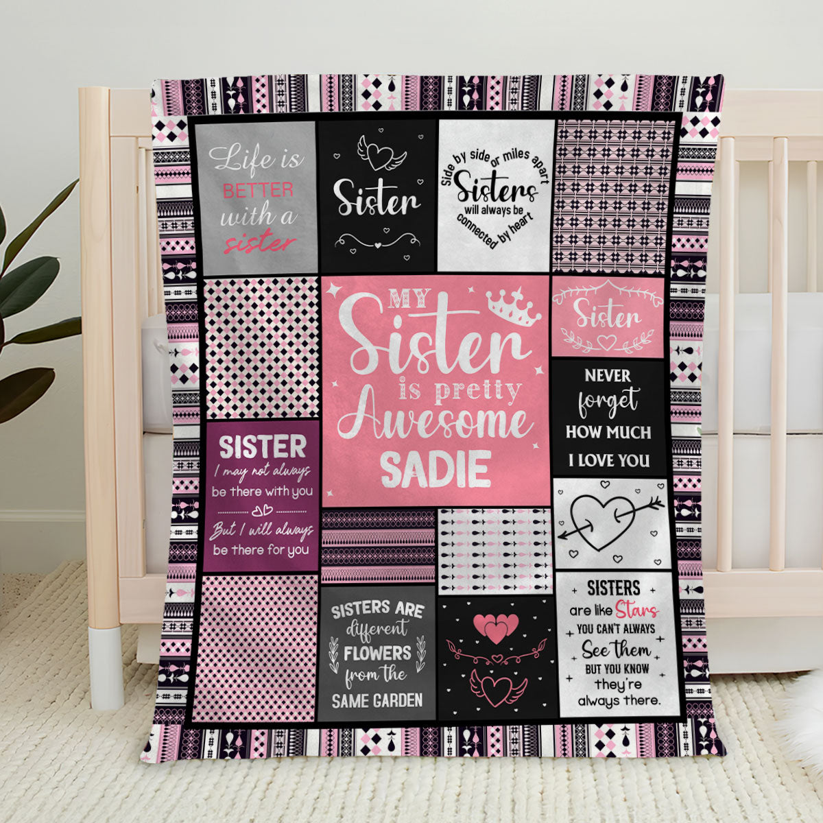 My Sister Is Pretty Awesome - Personalized Fleece Blanket