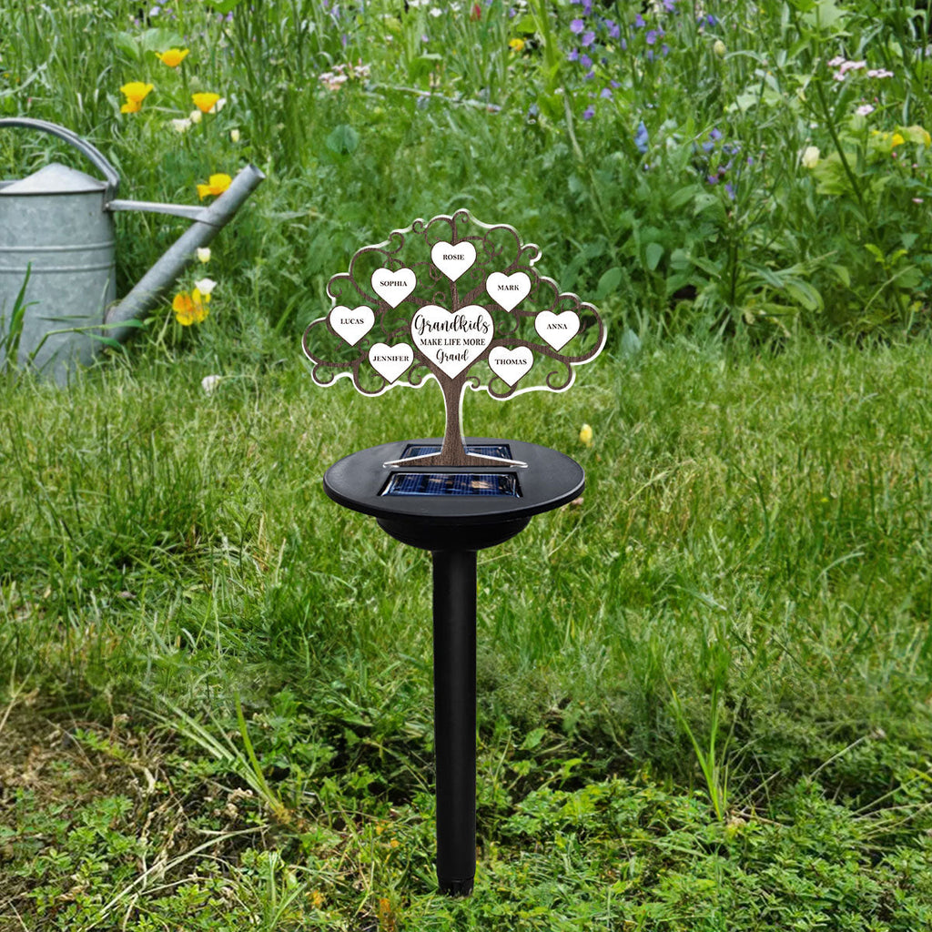 Grandkids Make Life More Grand - Personalized Solar Light